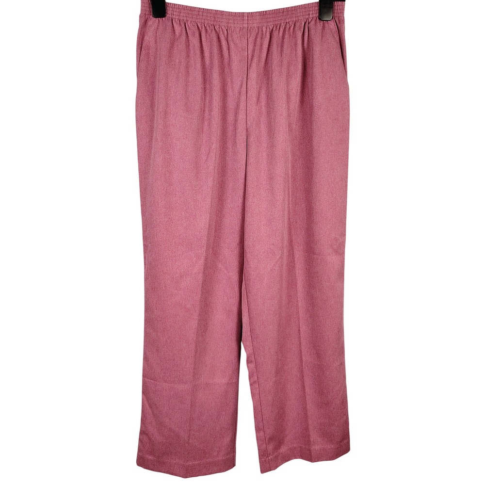 NWT Alfred Dunner Womens SZ 16 Provence Orchid Pink Pants Grandma Core Classic